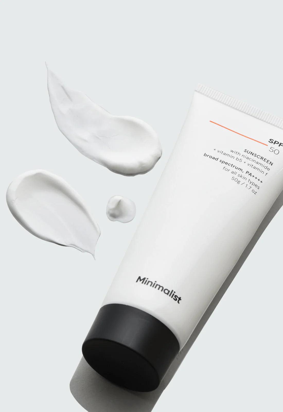 Crème solaire Niacinamide Vitamine F,B5 SPF50 PA++++ - MINIMALIST